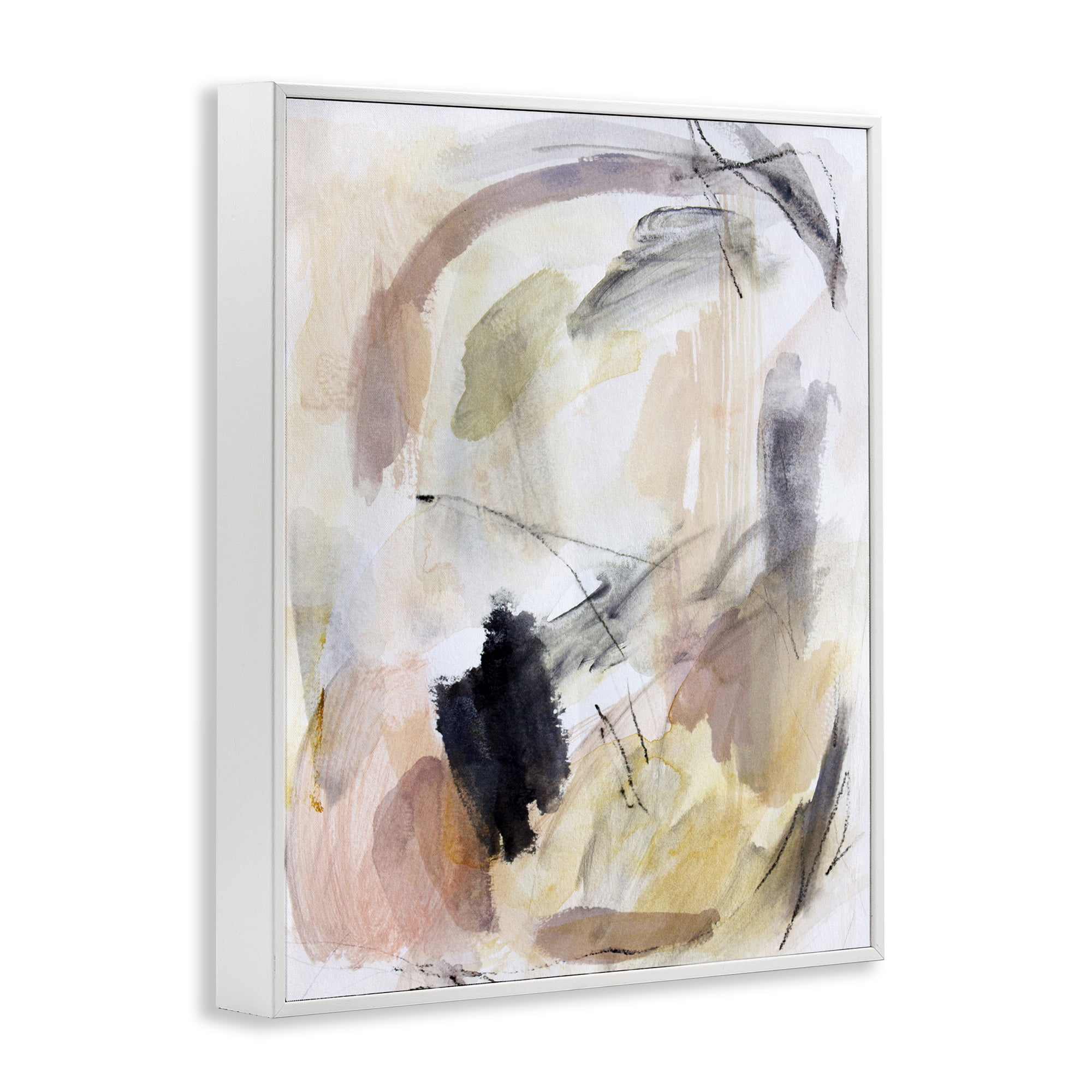 Stupell Industries Chaotic Sketches Paint Strokes White Framed Giclee Art, design by Hope Bainbridge