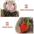 thumbnail image 3 of KAKOWELY Conejo de Pascua decorativo de peluche, adorable muñeco de conejito de Pascua de peluche, 3 of 5