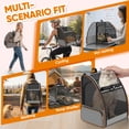 thumbnail image 6 of Cat Carrier Backpack -Pet Carrier Expandable for Cat Puppy Outdoor Ventilated Travel Backpack with Breathable Mesh,, 6 of 7