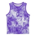 thumbnail image 5 of Spazoro Little and Big Girls Tank Tops Undershirts, Summer Breathable Sleeveless Tie Dye Camisole for Kids Girls Boys Purple Size 4 T, 5 of 6