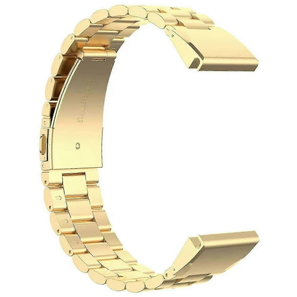 For Garmin Fenix 7X/7X Pro/6X Quickfit 26mm Stainless Steel Strap 3 Beads Watch Band - Rose Gold