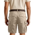 thumbnail image 5 of Dwellite Tactical Cargo Shorts Men Button Zip Up Outdoor Hiking Short Pants Summer Casual Lightweight Work Buttom with Pockets Beige M, 5 of 5