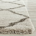 thumbnail image 4 of SAFAVIEH Belize Joisse Geometric Plush Shag Area Rug, Taupe/Grey, 6'7" x 6'7" Square, 4 of 6