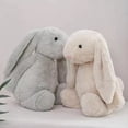 thumbnail image 3 of 30cm Floppy Ear Bunny Plush Toy, Ultra Soft Stuffed Rabbit, Cute Cuddly Plush Animal, Safe Plushie Gift for Kids, Toddlers, Baby, Easter, Birthday, Nursery Decor, 4 Colors Available, 3 of 8