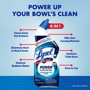 Lysol Toilet Bowl Cleaner Clinging Gel, Power, Disinfecting Bathroom Cleaner and Toilet Bowl Stain Remover, 24 oz (4 Pack)