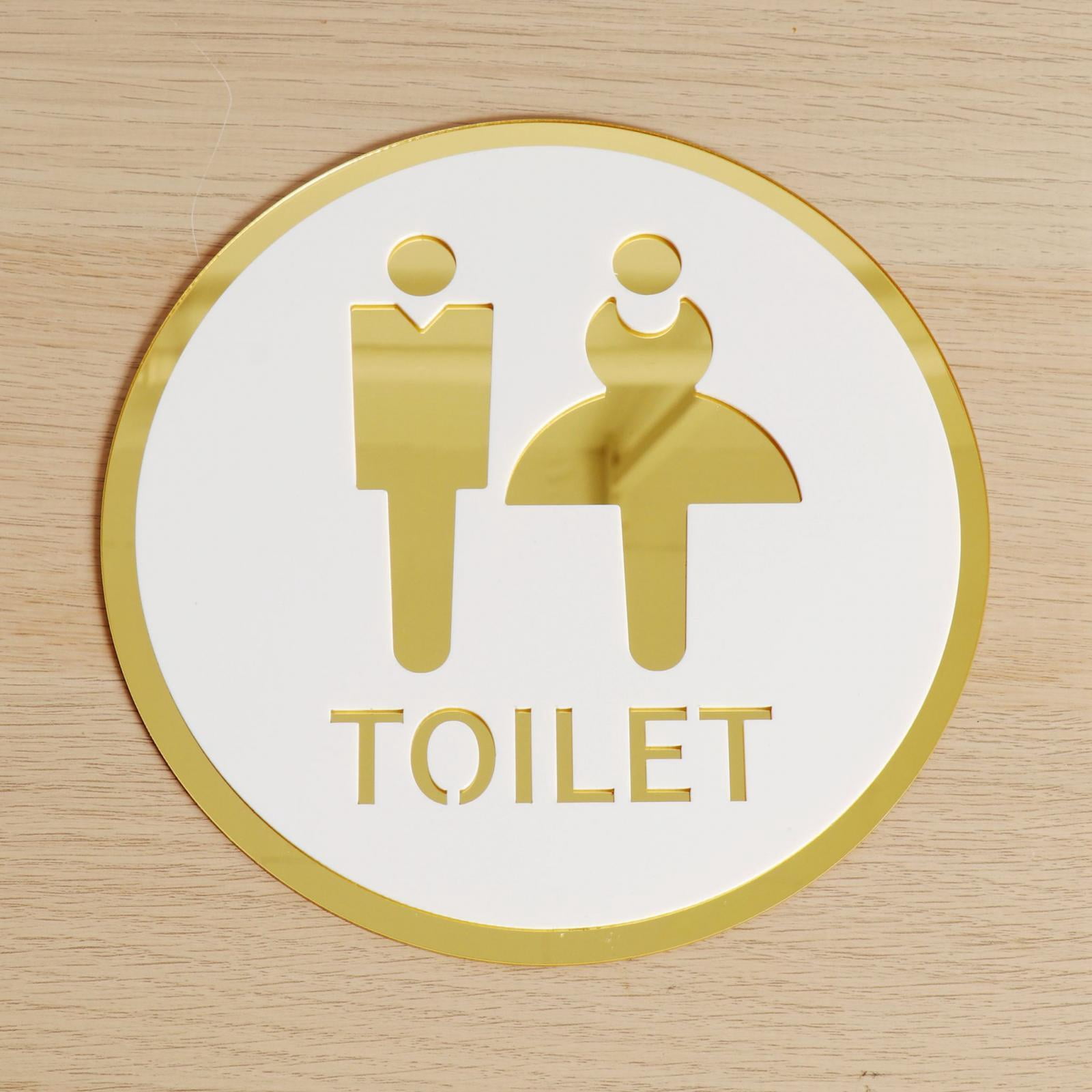 Letreros De Wc Originales Cartel Divertido Para WC - Autoadhesivo