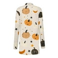 thumbnail image 5 of WXLWZYWL Womens Halloween Costumes 2024, Cute Pumpkin Ghost Bat Cat Spider Printed Long Sleeve Cardigan Sweaters for Women Lightweight, 5 of 6