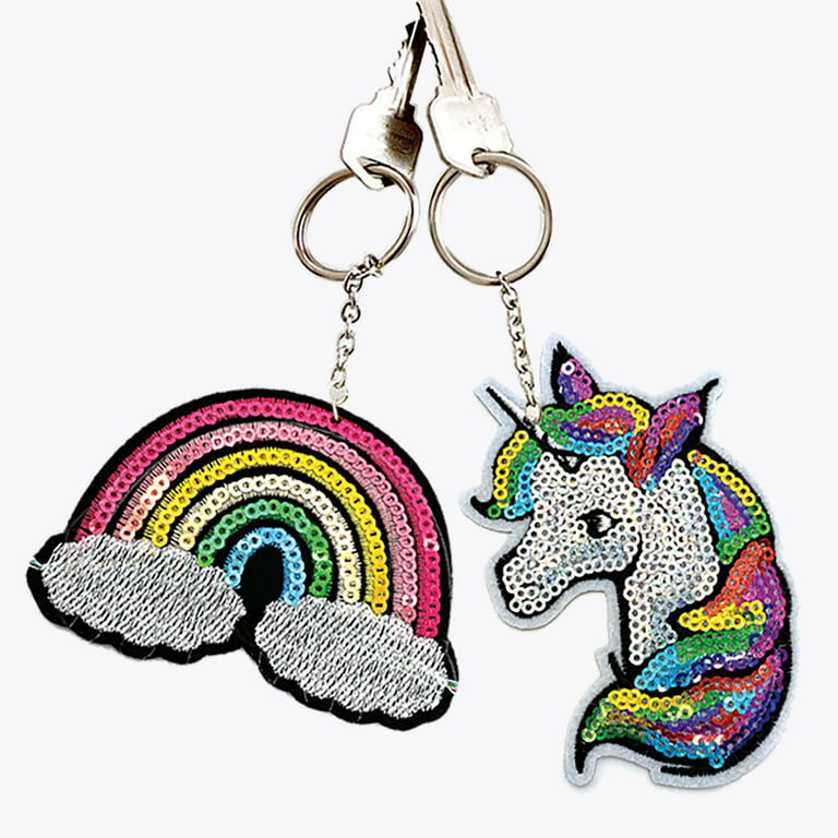 Pulaqi Cartoon Rainbow Unicorn Patch Badges Iron On Patches Cute
