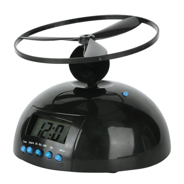 Reloj despertador LCD Jadeshay volador Negro 14x14x6cm