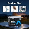thumbnail image 2 of VATRER POWER 12V 300AH Power Battery with Self-Heating, Supports Low Temp Charging(-4°F), 5000+ Cycles, Built-in 200A BMS for RV and Off-Grid, 2 of 8