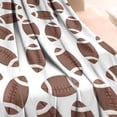 thumbnail image 3 of Brown Footballs Pattern Blanket,Comfortable Soft Flannel Throw Blanket,All Season,Warm Lightweight Blankets for Sofa Bed Couch Living Room Chair,40"x50", 3 of 4