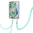 thumbnail image 3 of Allytech Case for Samsung Galaxy S21 FE 2022(6.4 inch), Galaxy S21 FE 5G Cover, Adjustable Neck Strap Crossbody Lanyard Hybrid Colorful Pattern TPU Rubber Covered Case for Samsung S21 FE, Green Marble, 3 of 4