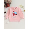 thumbnail image 2 of Wassery Baby Girls Christmas Sweatshirts Santa Claus Print Long Sleeve Pullover 6M 12M 18M 24M 3T Toddler Spring Autumn Loose Fit Tops Infant Christmas Clothes, 2 of 9