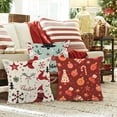 thumbnail image 2 of Christmas Decorations Christmas Throw Pillow Covers 18 x 18 Inches Set of 4 - Xmas Series Cushion Pillow Cover Custom Zippered Square for Farmhouse Home and Sofa Christmas Decorations, 2 of 6