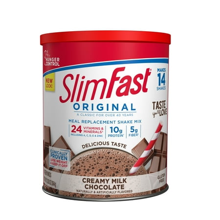 SlimFast Original Meal Replacement Shake Mix Powder Creamy Milk Chocolate 12.83oz 14 servings