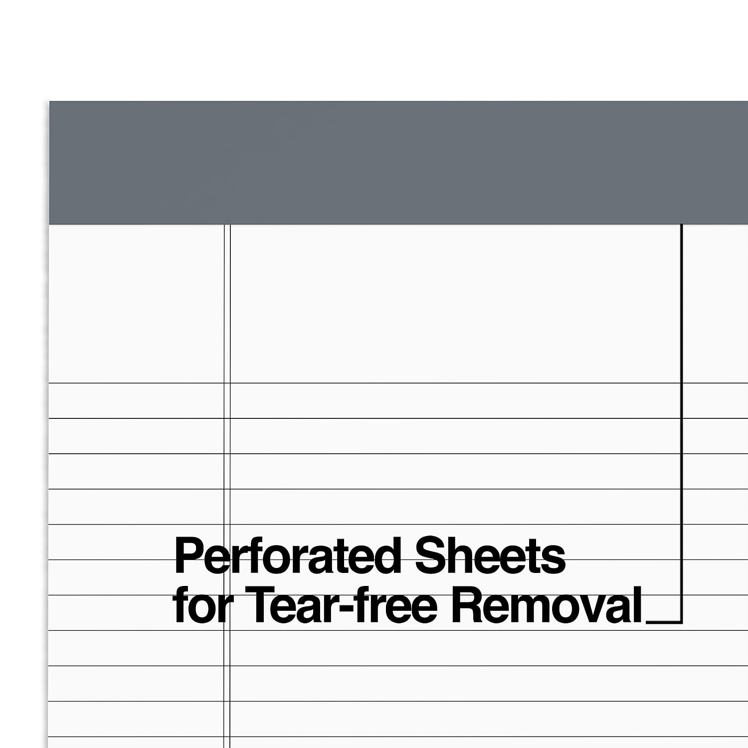 Staples TRU RED Notepads 8.5" x 11.75" Narrow Ruled White 50 Sheets/Pad 24/Carton TR59913/TR573VS