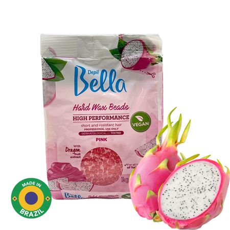 Depil Bella Pink Pitaya Confetti Hard Wax Beads- High-Performance Hair Removal, Vegan 2.2 lbs (10 Units Offer)