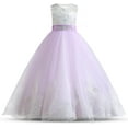 thumbnail image 2 of Girls Pageant Long Dress Kids Tulle Prom Gowns Luxury Wedding Birthday Party Princess Long Dresses, 2 of 6