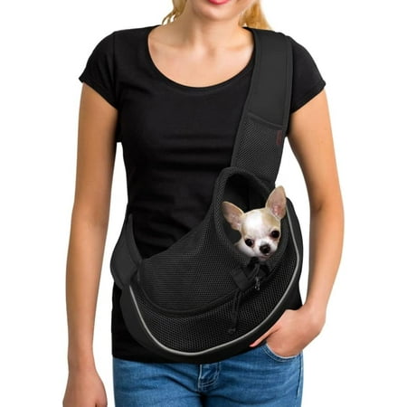 Pet Dog Sling Carrier Large Pocket Adjust Strap Design Breathable Mesh Travel Safe Sling Bag Carrier for Dogs Cats