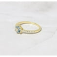 thumbnail image 2 of Aquamarine Anniversary Eternity Band Ring Minimalist Delicate Ring 925 Sterling Silver Yellow Gold Plated Gemstone Jewelry For Women Gift By KIRAN FINE JEWELS, 2 of 5