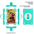 thumbnail image 5 of ELEHOLD Case for Samsung Tab A7 Lite 8.7 (2021), Heavy Duty Shockproof Case with Pencil Holder/Stand/Hand Strap/Shoulder Belt, Rugged Protective Cover for Boys Girls,Mint, 5 of 9