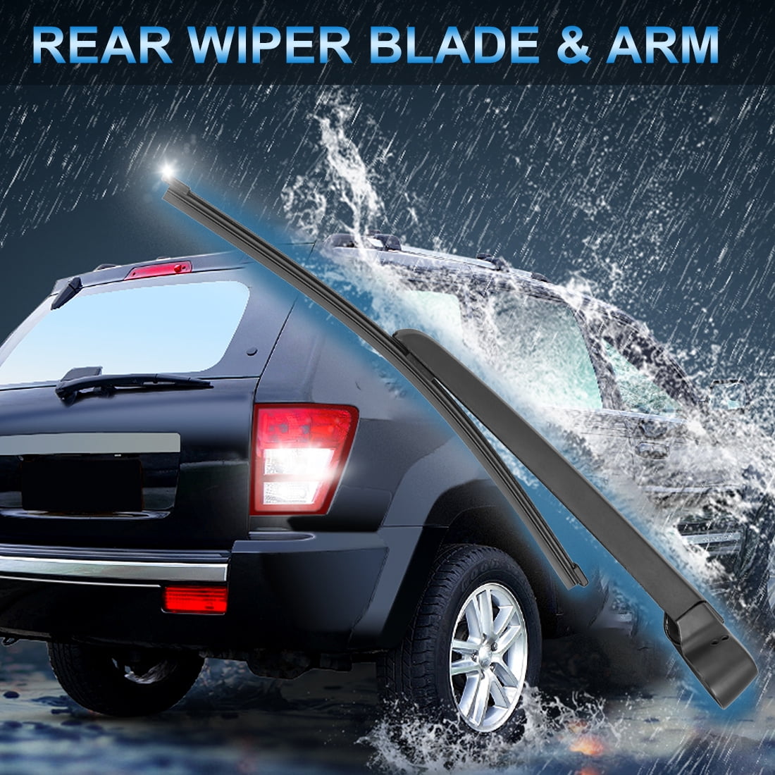 Unique Bargains Car Rear Wiper Blade Arm Set 13"es for Audi Q5 2008-2017