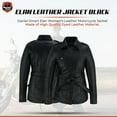 thumbnail image 2 of Daniel Smart Women Motorcycle Leather Jacket Wind Resistant Dyed Leather Jacket with long sleeves Inner Cuffs and Pockets, 2 of 6