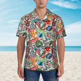 thumbnail image 2 of Fotbe Cute Nautical Hawaiian Shirt for Men Unisex Summer Beach Casual Short Sleeve Cotton Linen Button Down Shirts-XX-Large, 2 of 5