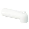 thumbnail image 3 of Westbrass 7" Reach Wall Mount Tub Spout with Diverter, Powder Coat White, 3 of 10