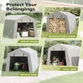 thumbnail image 6 of EastVita 7x15 FT Motorcycle Storage Sheds Portable Shed with Rolled Up Zipper Door Gray, 6 of 7