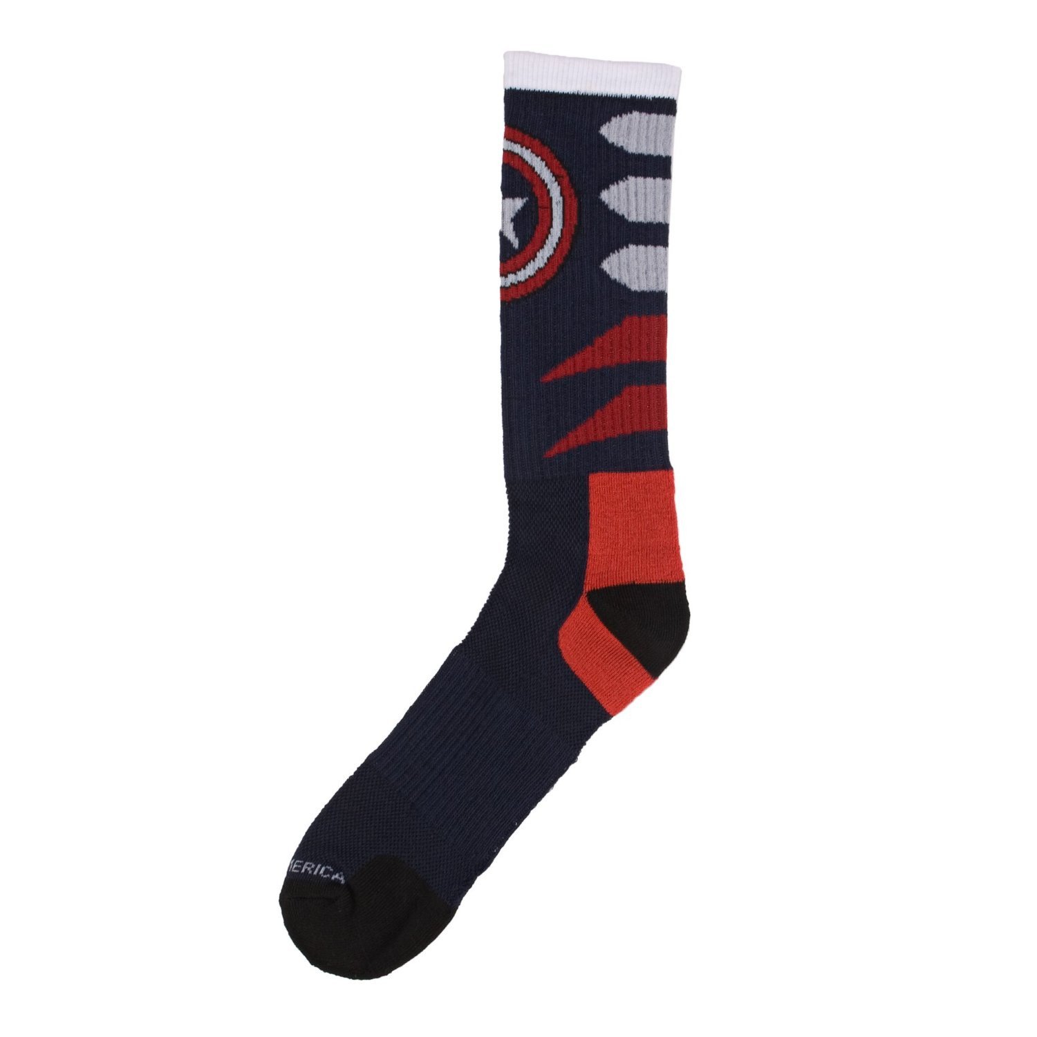 Marvel Captain America Logo Mens Navy Blue Crew Socks by Animewild