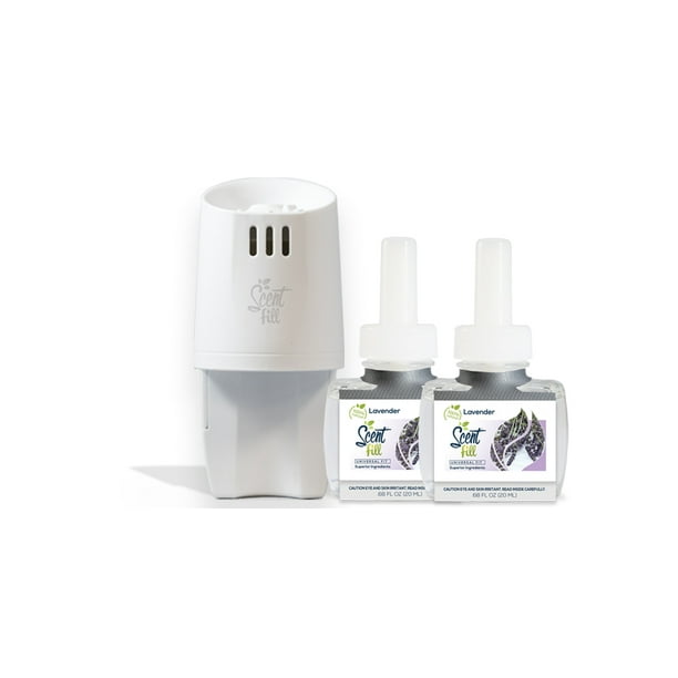 Scent Fill 100 Natural Lavender Plug In Air Freshener Starter Kit (2