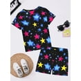thumbnail image 4 of ATAIKU 3D HD Printed 3-12Y Little Girls Unicorn 2-Piece Pajamas Set Kids Girl Short Sleeve Tee and Shorts Sleepwear Toddler Pjs Jammies, 4 of 12