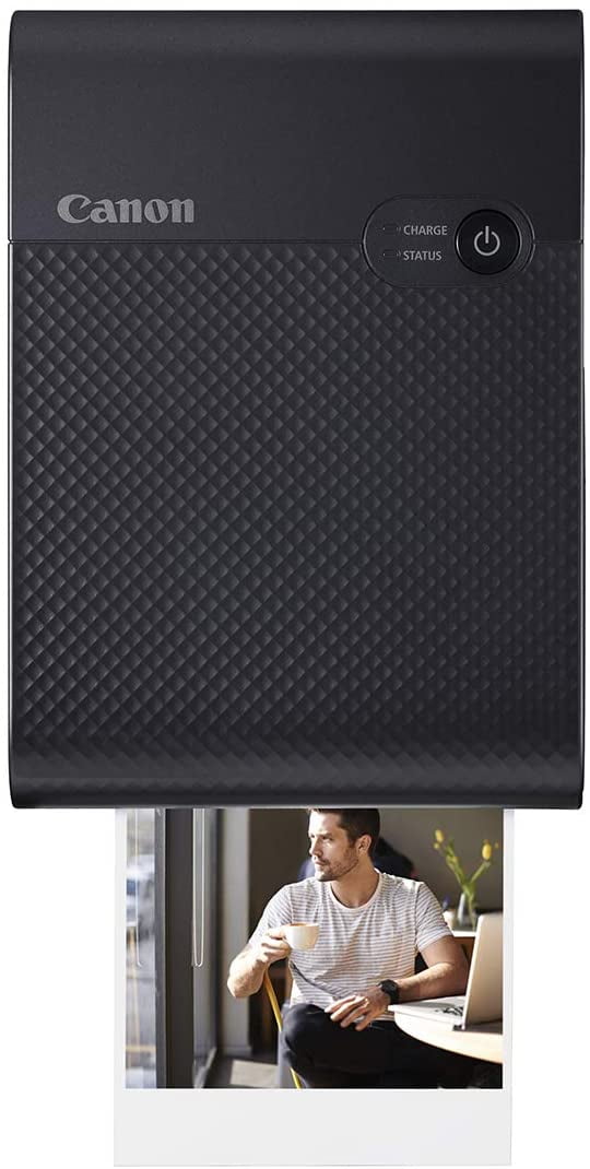 Canon SELPHY Square QX10 Portable Photo Printer Wi-Fi Connectivity USB Charging Dye Sublimation Printing Square Photo Paper SELPHY Photo Layout App INTL Model BlackInternational Model