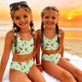 thumbnail image 5 of CCRFTGI Swimsuit for Kids Girls Size 7-8 Two Piece Sets Swimming Bikini Set Beach Holiday Bathing Suits Cute Summer Fruit Print Girls Fashion Tankini Swimsuits Swimwear Green 5-6 Years, 5 of 9