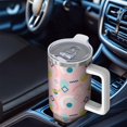 thumbnail image 6 of Modern 40oz Tumbler– Stainless Steel Insulated Tumbler with Handle and Straw, Large Capacity Travel Cup for Hot & Cold Drinks, 6 of 7