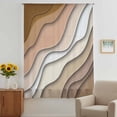 thumbnail image 3 of Brown Ombre Sheer Curtains 72 Inches Long, Modern Geometric Abstract Aesthetic Cream Light Filering Curtains, Breathable Simi Curtain Privacy Drapes for Living Room Bedroom Window Treatment, 3 of 9