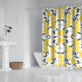 thumbnail image 2 of Yellow Lemon Fruit Leaves White Pattern Shower Curtain 84"x72" ,Bathroom Decorative Shower Curtains Set with 12 Hooks,Modern Waterproof Washable Shower Curtain, 2 of 6