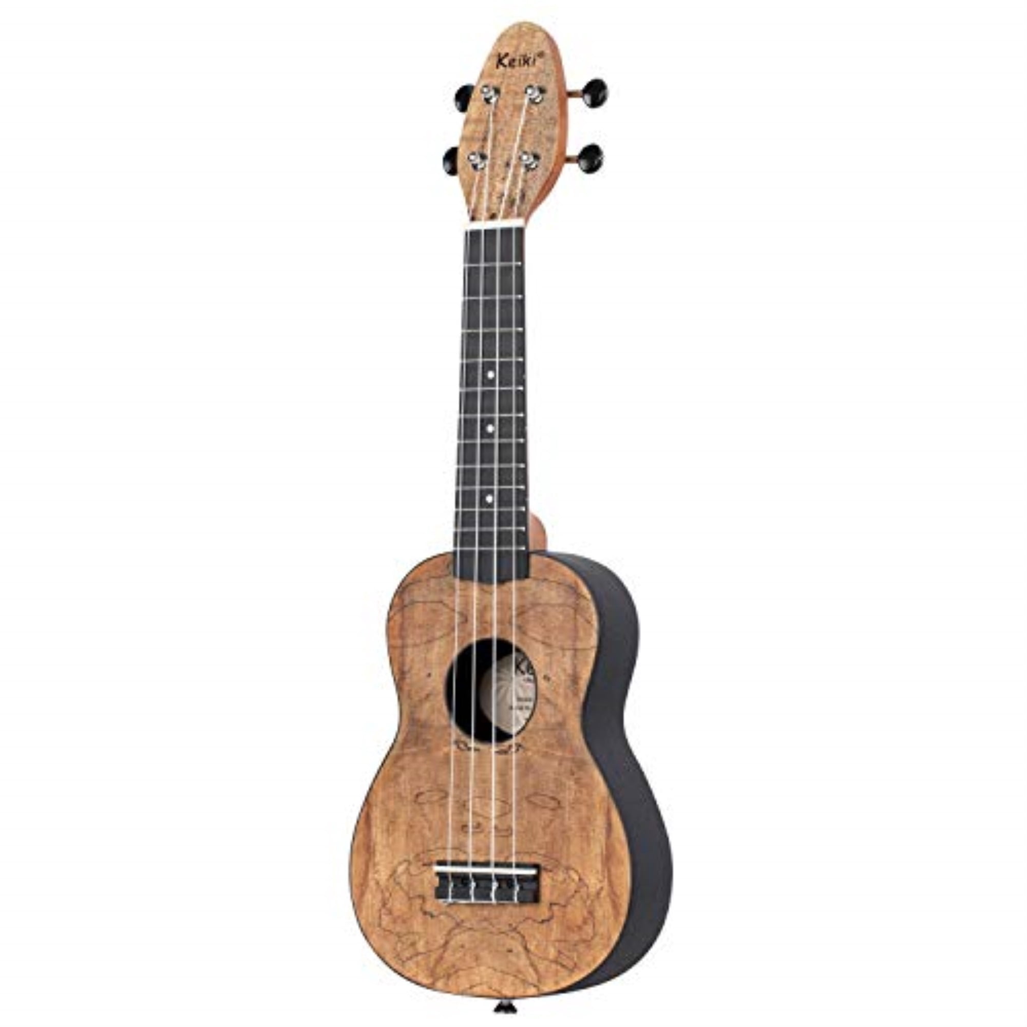 Keiki? Exotic Wood Series Soprano Left-Handed Ukulele Pack - Icludes: Tuner, Picks, Strap & Tote Bag
