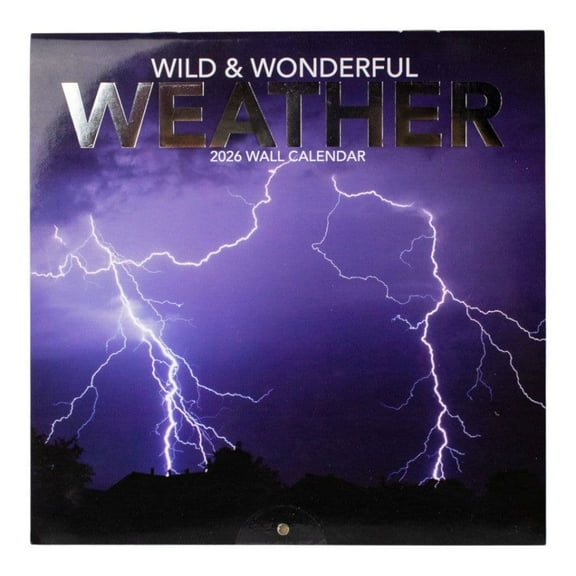 Turner Licensing, Wild & Wonderful Weather 2026 Mini Wall Calendar, 7'' X 7'', 12-Month Calendar with Stapled Binding