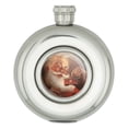 thumbnail image 1 of Christmas Holiday Santa Painting Toy Train Caboose Round Stainless Steel 5oz Hip Drink Flask, 1 of 4