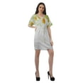 thumbnail image 3 of Moomaya Womens Casual Dresses Short Printed Womens V Neck Flowy Dress Plus Size, 3 of 6