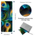 thumbnail image 4 of Peacock Feathers Yoga Blanket with Storage Bag, 72.8"x26.8", Suitable for Yoga, Pilates, Fitness, Gym Towels, Yoga Towel, Yoga Towels, 4 of 6