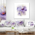 thumbnail image 4 of Designart Purple Flower Watercolor Illustration - Animal Throw Pillow - 18x18, 4 of 5