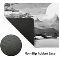 thumbnail image 3 of Black Gray Japanese Sakura Gaming Mouse Pad XL Grey White Cherry Blossom Tower Mountain Aesthetic Extended Large Desk Mat Mousepad Non-Slip Rubber Base Stitched Edge Desk Pad for Desktop,31.5×11.8, 3 of 6