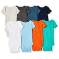 thumbnail image 2 of Carter's Baby Boys' 8 Pack Short-Sleeve Bodysuits, Multi/Turquoise, Preemie, 2 of 3