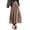 Champagne L, variant on Women Midi Skirt Elastic High Waist Solid Color Loose Fit Long Skirt Pleated Velvet Autumn Winter Skirt