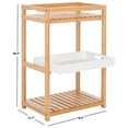 thumbnail image 3 of SAFAVIEH Akio Farmhouse 3 Tier Shelf, White/Natural Bamboo (18.5 in. W x 12.7 in. D x 28.3 in. H), 3 of 8