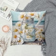 thumbnail image 2 of Fenyluxe Daisies Theme Pillow Covers Decorative Outdoor Square Pillowcase Summer Zipper Closure Home Furnishing 1 PC 12x12in, 2 of 5