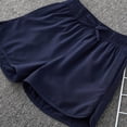 thumbnail image 6 of ZHOGXU Kids Baby Girls Summer Sports Shorts Elastic Waist Solid Color Breathable Lightweight Fashion Shorts For Casual Daily Wear ,Navy,6-7 Years, 6 of 9